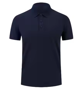 OEM Custom Design <b>Men's</b> 100% Cotton <b>T</b>-<b>Shirt</b> Moisture-Wicking Golf <b>Cool</b> Matte Yarn Quick-Dry Solid Striped Short Sleeve for Polo - Product Image 3