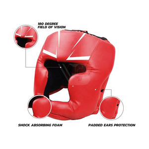 Protège-tête en cuir de haute qualité à double visière pour la boxe, le MMA, les arts martiaux et l'équitation, avec protection renforcée, design durable et respirant - Product Image 3