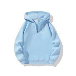 Unisex Quarter <b>Zip</b> Hoodie <b>Half</b> <b>Zip</b> Hoodie Casual Pullover Sweatshirt Custom Blank Hooded Top College Fashion Wholesale Apparel - Product Image 3