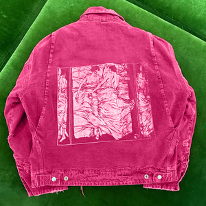 Veste en jean pour homme surdimensionnée, vintage, imprimée et vieillie, personnalisée OEM, de haute qualité, en denim épais, style streetwear - Product Image 4