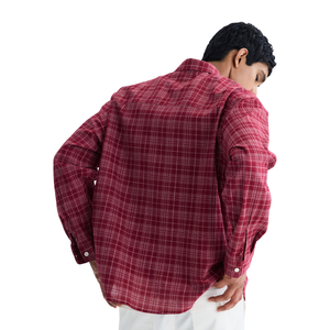 Chemise en flanelle à carreaux pour hommes, coupe ample, douce, décontractée, à manches longues, boutonnée, chaude, confortable, surdimensionnée, vêtements de travail, mode outdoor - Product Image 3