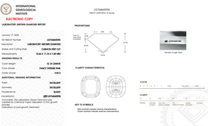 <b>Cushion</b> Step Cut 12.14CT Fancy Intense Pink VVS2 Lab Grown Diamond | Large Pink Diamond Rare Luxury <b>Statement</b> Center Stone - Product Image 2