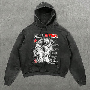 Sudadera con Capucha de la Mejor Calidad, 100% Algodón, para Hombre, Lavada, Gruesa, Personalizada, Térmica, de Invierno, OEM, ODM, MOQ Bajo, Técnica Personalizada - Product Image 2