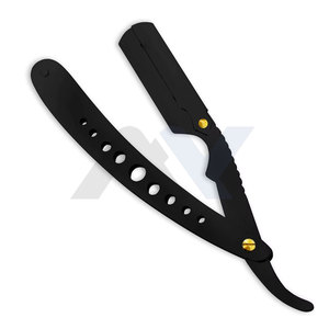 Navajas de Afeitar Profesionales para Barbería, Negras, para Barba y Cabello, Desechables - Product Image 1