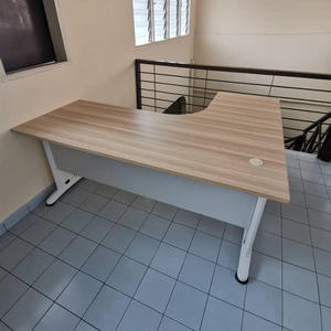 Modern Durable L Shape Conference <b>Table</b> Metal Legs Epoxy-Coated Metal Frame Chipboard Melamine Finish <b>Office</b> <b>Office</b> Furniture - Product Image 2