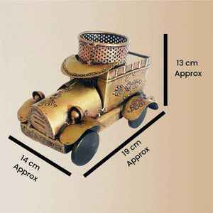 Support à stylos en métal sur le thème de l'Inde, organisateur de bureau créatif en forme de camion de fret – Support à stylos en métal artisanal pour la maison et le bureau - Product Image 3