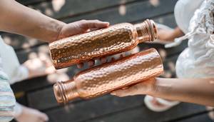 Pure Copper Hammered Modern Luxury <b>Large</b> Capacity <b>Water</b> <b>Bottle</b> - Product Image 6