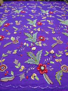 ผ้าลูกไม้สีฟ้าพาสเทลพรีเมียมสำหรับเจ้าสาว งานปักมืออย่างดี ราคาโรงงานโดยตรง - Product Image 6