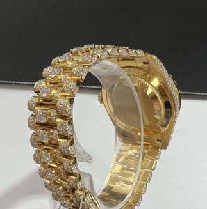 Relojes de Lujo de Diseño con Zafiro Amarillo, Aleación, Movimiento Mecánico Automático, Incrustaciones de Moissanita VVS, Unisex, Venta al Por Mayor - Product Image 4