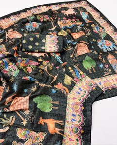 Dola Softy Premium para Mujer, Seda Jacquard con Estampado Digital Vantara, Detalles en Gota Dori, Trabajo de Cintas Decorativas, Tradicional, de Secado Rápido y Antiarrugas - Product Image 4
