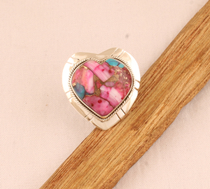 Wholesale Pink Oyster Heart <b>Ring</b> 925 Sterling <b>Silver</b> Vintage <b>Statement</b> <b>Rings</b> Pink Shell Gemstone Jewelry for Women 2026 - Product Image 5