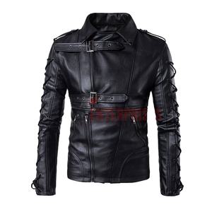 Chaqueta de cuero negra de invierno para hombre Chaqueta de cuero elegante con logotipo personalizado y chaqueta de cuero con etiqueta Privet con cremallera - Product Image 1