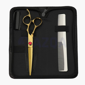 Ciseaux de coiffure professionnels en acier inoxydable plaqué or pour salon de coiffure, ciseaux de coupe de cheveux pour usage en salon - Product Image 4