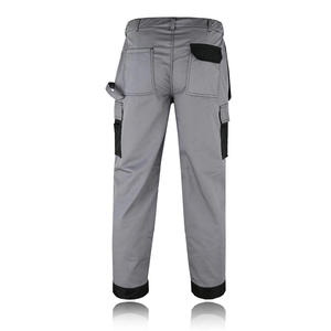 RICSA INTERNATIONAL Men's Gray <b>Black</b> Hi Visibility <b>Work</b> <b>Pants</b> Reinforced Knees Abrasion Resistant Reflective Polyester Uniform - Product Image 4