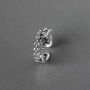 Korean Version S925 Sterling Silver Temperament Branch Retro Creative Old Double <b>Ring</b> <b>Ring</b> <b>Opening</b> Female Silver Ornaments - Product Image 2