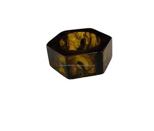 Anillos de Servilleta Geométricos Redondos de Resina y Madera Ecológicos |   Modernos Portaobjetos Decorativos de Madera para Decoración de Mesa de Comedor o Bodas - Product Image 5