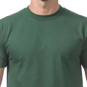 T-shirts décontractés en coton 100% respirant, couleur unie, personnalisables, faible MOQ, écologiques, tricotés, pour l'été, OEM - Product Image 4