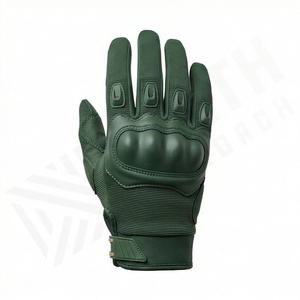 Gants de moto vintage en cuir personnalisés, mi-doigts, coupe-vent, anti-vibration, imperméables, pour la course estivale - Product Image 2