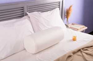 Premium Memory Foam Round <b>Bolster</b> <b>Pillow</b> with Soft Microfiber Cover Custom Size for Sleeping and Neck Back Lumbar Support - Product Image 3