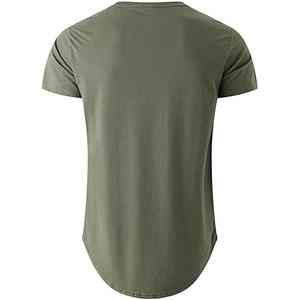 Camiseta Personalizada para Hombre, Cuello Redondo, 100% Algodón, Estilo Hipster Hip Hop, Corte Largo - Product Image 5