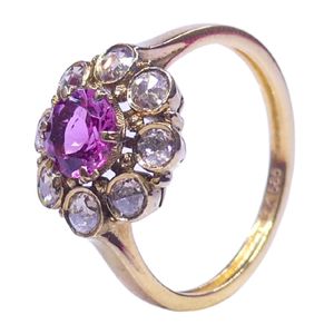 Anillos de Boda Antiguos Unisex con Turmalina de Corte Ovalado y Diamantes Redondos, Chapados en Oro de 14K, MOQ Bajo - Product Image 1