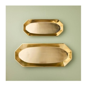 New Design Customized Stainless Steel <b>Silver</b> Gold Tray Metal Hotel Restaurant Tea <b>Coffee</b> Fruit Tray Serving Tray - Product Image 3