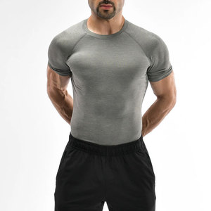 2026 Wholesale Bodybuilding Workout Gym Regular Fit <b>Compression</b> <b>Shirt</b> <b>Men</b> Short Sleeves 100% Cotton Breathable Fitness Wear - Product Image 2