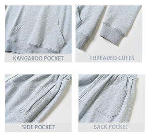 Ensemble de survêtement personnalisé avec logo pour enfants : sweats à capuche et pantalons de jogging deux pièces pour bébés, garçons et filles - Product Image 6