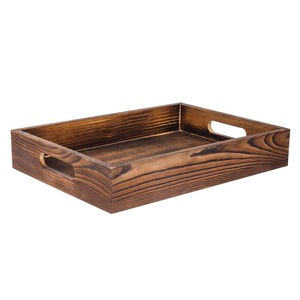Bandeja Clásica de Acero Inoxidable para Servir Chocolate, Bandeja de Madera Duradera y Ecológica, Regalo Moderno para el Hogar - Product Image 5