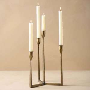 Juego de Portavelas Modernos de Metal Dorado, 3 Candelabros de Hierro, Decoración para el Hogar, Navidad, Ecológicos, Tamaños Personalizados - Product Image 2