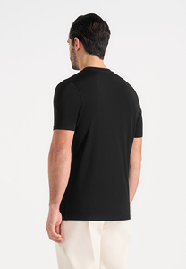 Camiseta Unisex de Manga Larga, Cuello Redondo, Ajustada, Negra, de Poliéster, Tejido Grueso, Personalizable, Transpirable, de Color Sólido - Product Image 2