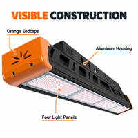 Produit # Lampe de culture LED à spectre complet 1-660W IP54 avec boîtier en aluminium, variateur RJ12 pour l'éclairage des cultures en serre et en intérieur