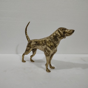 Metal <b>Dog</b> <b>Figurine</b> Statue Hand-Cast Metal Indian Table Top <b>Dog</b> Sculpture - Product Image 4
