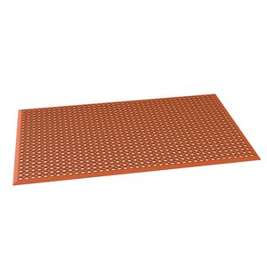 Tappetino in Gomma per Scuole e Palestre all'Aperto, Spessore 15mm, 90x150cm, Anti-Fatica, Antiscivolo, Rosso SBR - Product Image 1