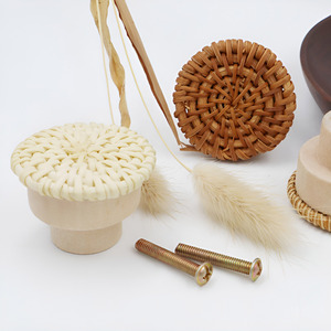 Eco-friendly rattan handle for furniture <b>decor</b> highest quality cabinet <b>door</b> pull handles low cost - Product Image 1