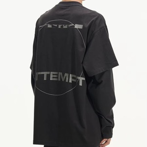เสื้อยืดวินเทจผู้ชายแขนยาวสองชั้นผ้าฝ้ายแท้ 100% พิมพ์ลายโลโก้ตามสั่งด้วยเทคนิคซิลค์สกรีน - Product Image 3
