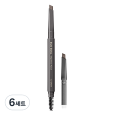 Conjunto de Lápices para Cejas Saem Eco Soul Edge 03 Gris Marrón de 6 Piezas con Cepillo, con Descuento - Product Image 1