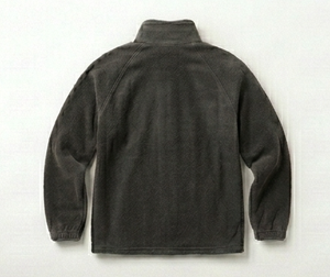 Chaqueta de Forro Polar Negra para Hombre, Cierre Completo, Cuello Alto, Estilo Casual para Otoño, Corte Regular, Tejido de Poliéster, Color Sólido - Product Image 2