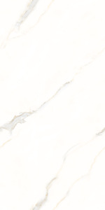 Carreaux de sol en porcelaine Qva Statuario Modern 600x1200mm, texture marbre blanc brillant pour salon, cuisine, chambre - Product Image 4
