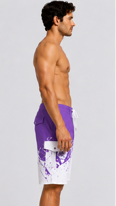 <b>Mens</b> Quick Dry Boardshorts OEM Wholesale Custom Hawaii Beach Swim <b>Trunks</b> Surfing Shorts Lightweight Breathable With Pockets - Product Image 4