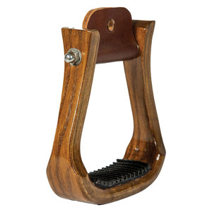 Estribos de Madera de 2 Pulgadas para Montar a Caballo al Estilo Occidental, Estribos de Madera con Acabado Brillante Profesional, Superficie Ancha y Antideslizante - Product Image 1