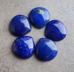 Lapislázuli Natural en Forma de Corazón, Cabujón con Reverso Plano, Calibrado, Gema Suelta para Joyería, Piedra de Cristal Curativa - Product Image 5