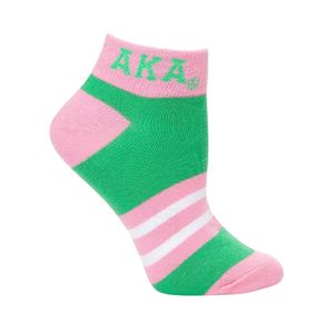 Green Pink Color <b>Block</b> Ankle Socks Soft Cotton Casual Socks Striped Design Comfortable Everyday Footwear Fashion Socks - Product Image 1