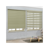 Tela Coreana Ignífuga 100% Poliéster para Persianas Zebra, Patrón Horizontal, Peso Medio, Xera Iris, Hecho a Medida para Ventanas