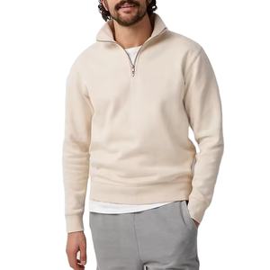 2025 Men's Half Zip <b>Pullover</b> Sweatshirts Heavyweight Cotton Fleece Quarter Zip Hoodies Custom Logo <b>Jumpers</b> Plain Dyed Winter - Product Image 4