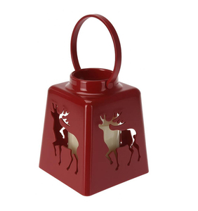 Décoration de table de Noël en métal galvanisé, finition rouille vintage, avec étoile de sommet, figurines en boîte d'ombre, style rustique pour les fêtes - Product Image 6