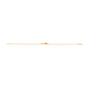 Pulsera de Oro Rosa de 14 Quilates con Corazón de Diamantes y Dije de Corazón de Rubí para Mujer |   Pulsera Romántica con Cadena Ajustable |   Joyería Fina - Product Image 2