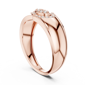 Rose Gold Diamond <b>Ring</b> <b>for</b> <b>Men</b>, Luxury lab grown diamond Statement Band, Modern Protective Jewelry Gift Design - Product Image 3