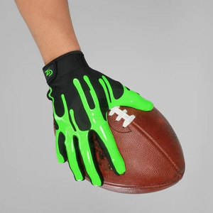 Guantes Deportivos de Fútbol Americano, de Cuero, Transpirables, con Correa de Muñeca Ajustable, Ajuste Cómodo, Uso Profesional - Product Image 5
