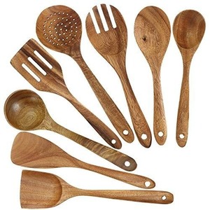 Cuchara de cocina de madera reutilizable, alternativa práctica a los utensilios desechables para una cocina sostenible en el día a día - Product Image 1